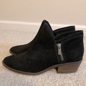 Brand new Lucky Brand black suede ankle booties